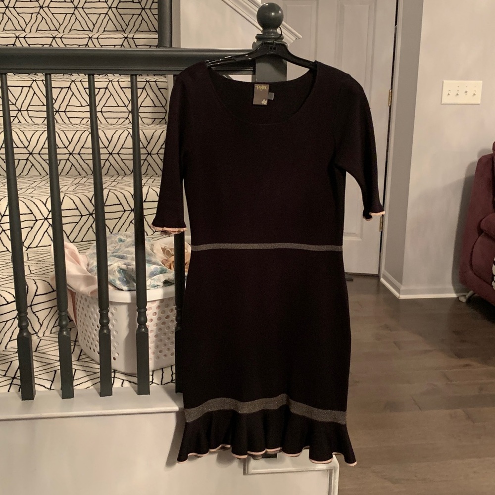 Taylor Black Knit Beautiful Dress